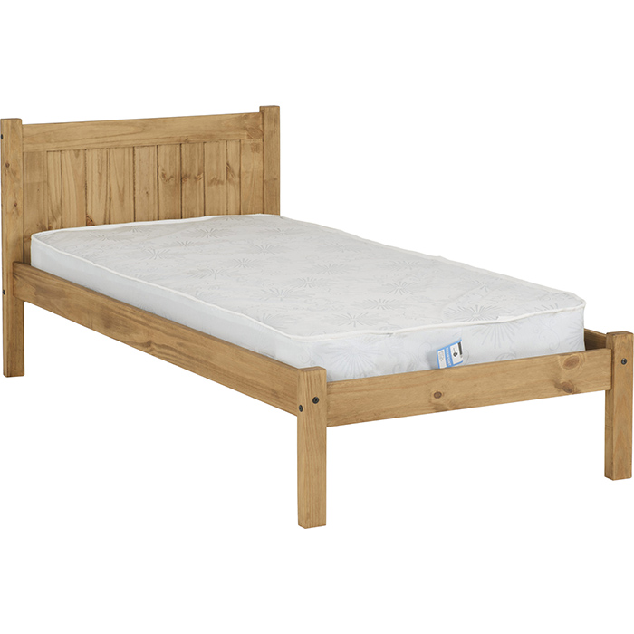 Maya 3' Bed In Distressed Waxed Pine - Click Image to Close